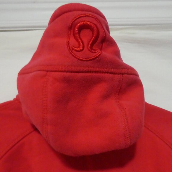 LULULEMON | P2P 16 inches measured | Red Scuba Zip-Up Hooded Sweatshirt / Hoodie - Picture 10 of 15